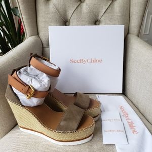 Brand New See by Chloe Espadrille Wedge, size 41